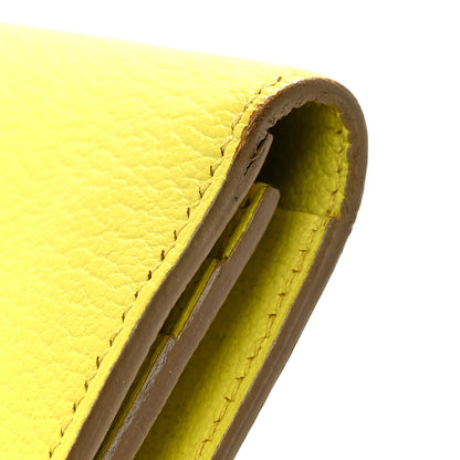 Hermes Chevre Mysore Bearn Gusset Wallet Lime 12 of 12