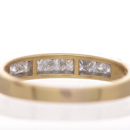 Tiffany 18K Yellow Gold Diamond 3.5mm Half Circle Channel Set Band Ring 53 6.25 12 of 13