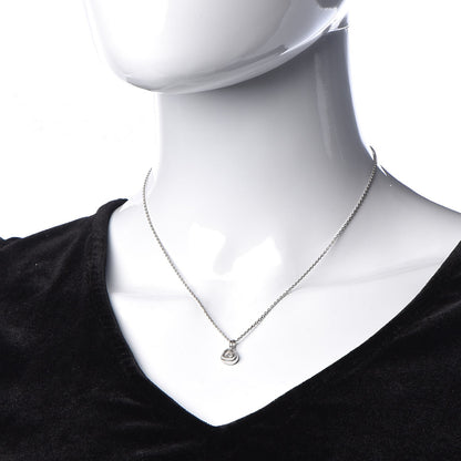 Chopard 18K White Gold Happy Diamonds Floating Heart Pendant Necklace 2 of 6