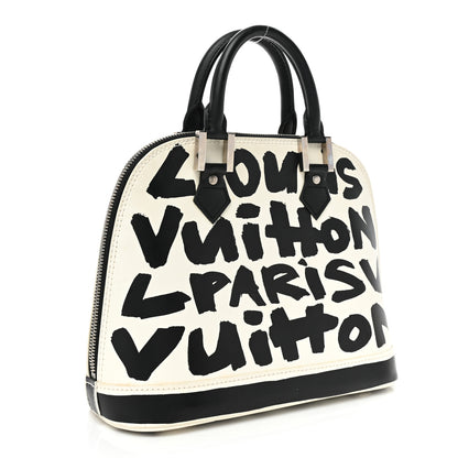 Louis Vuitton Graffiti Alma MM Black 4 of 13