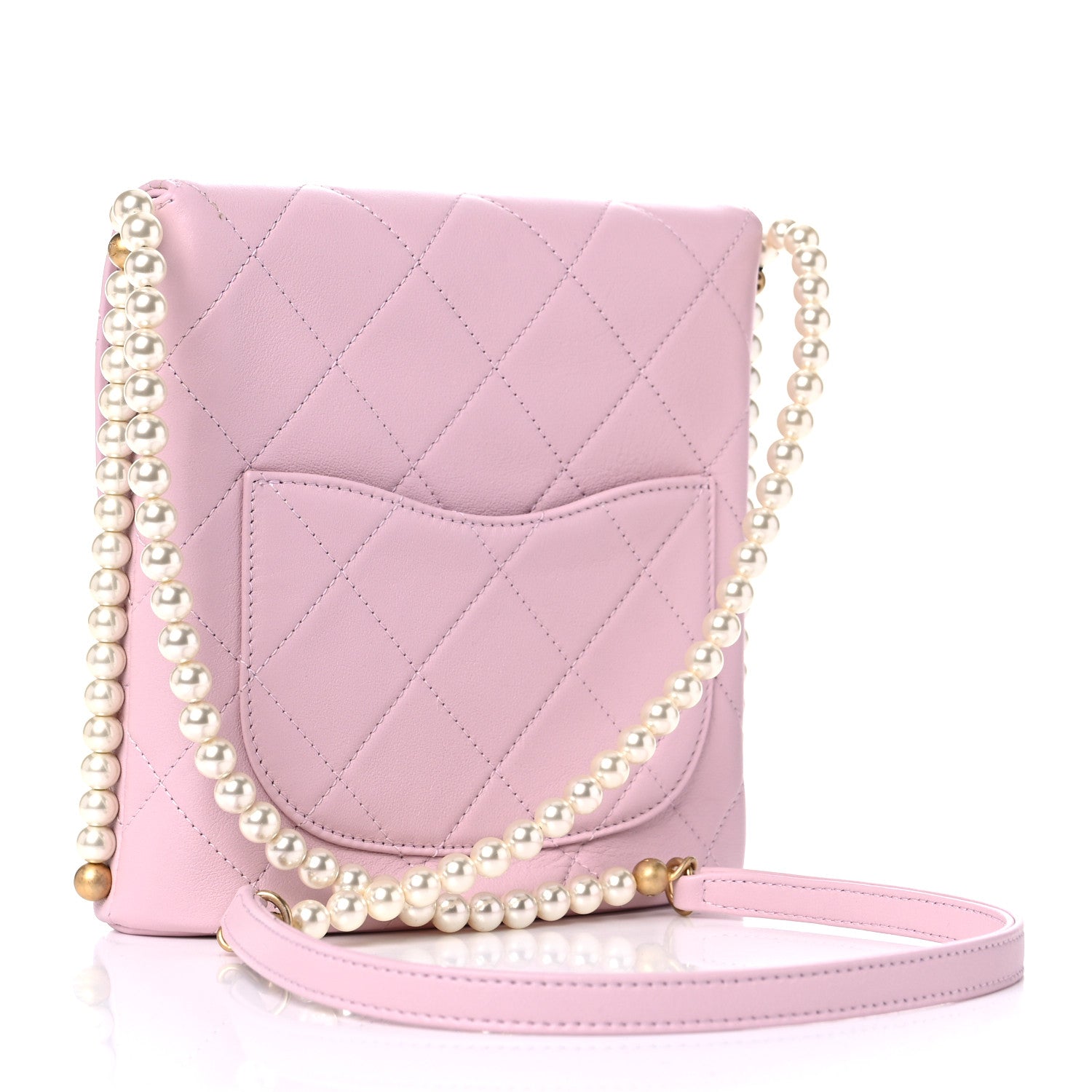Chanel Calfskin Quilted Pearl Small About Pearls Hobo Bag Light Pink 2 of 9