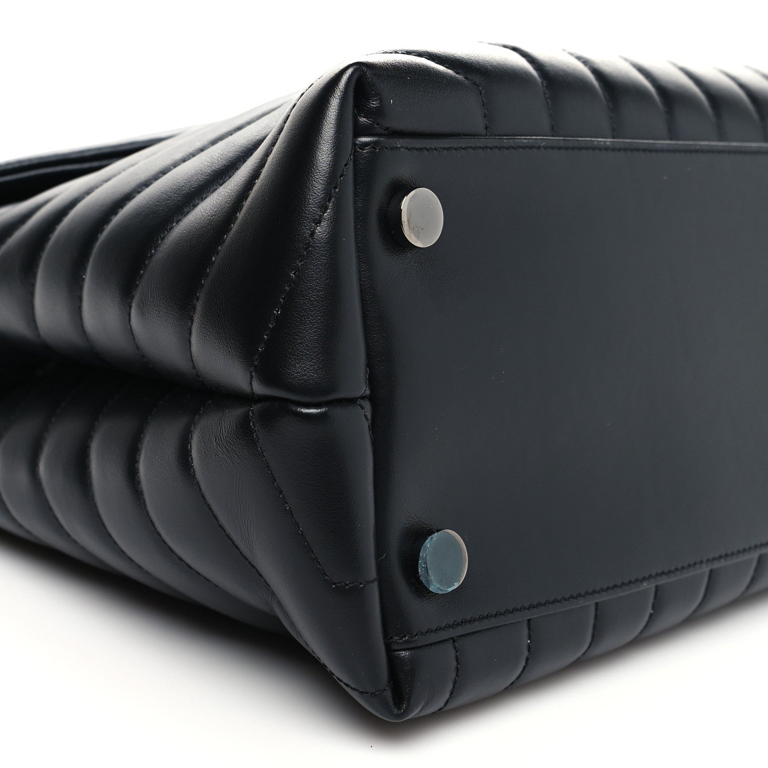 Saint Laurent Calfskin Y Quilted Monogram Monochrome Large Loulou Chain Satchel Black 11 of 12
