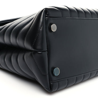 Saint Laurent Calfskin Y Quilted Monogram Monochrome Large Loulou Chain Satchel Black 11 of 12