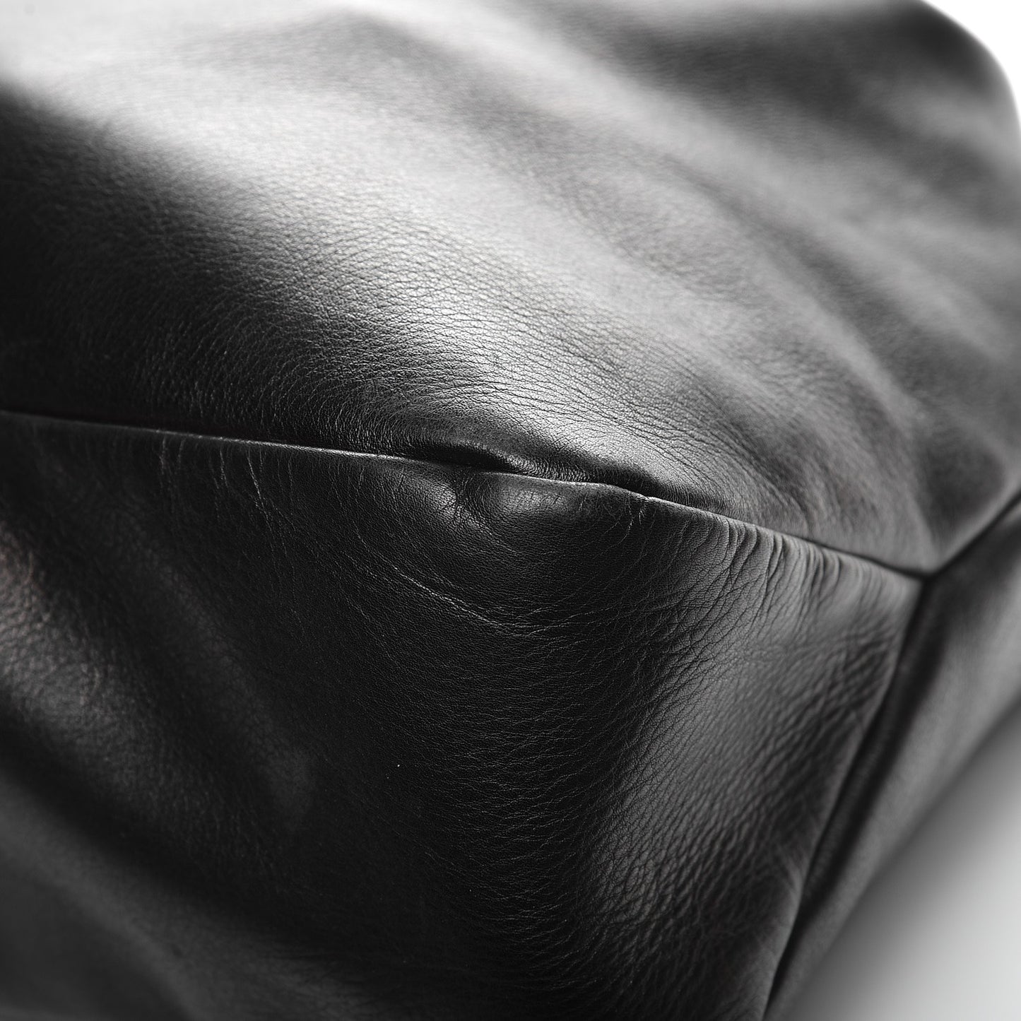 Calfskin Large Horsebit Chain Hobo Black