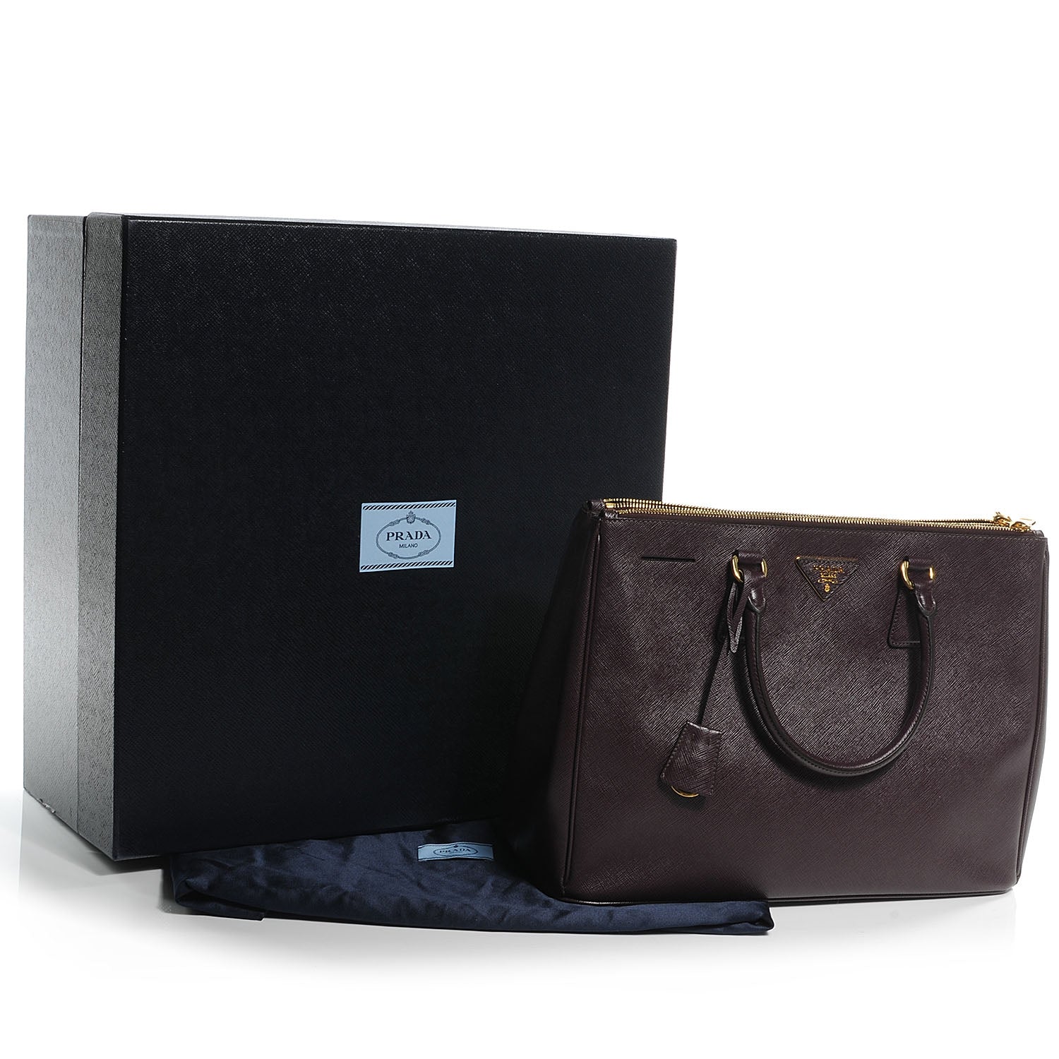 Prada Saffiano Lux Large Tote Bordeaux 5 of 8