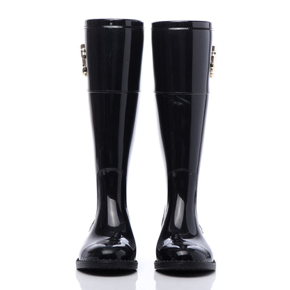 Jimmy Choo TPU Edith Rain Boots 38 Black 2 of 8