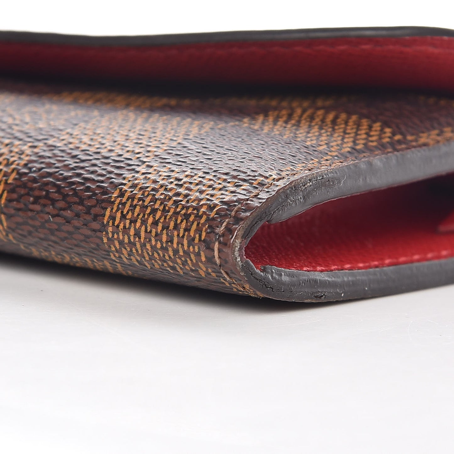 Damier Ebene Emilie Wallet Red