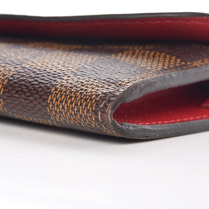 Louis Vuitton Damier Ebene Emilie Wallet Red 9 of 11
