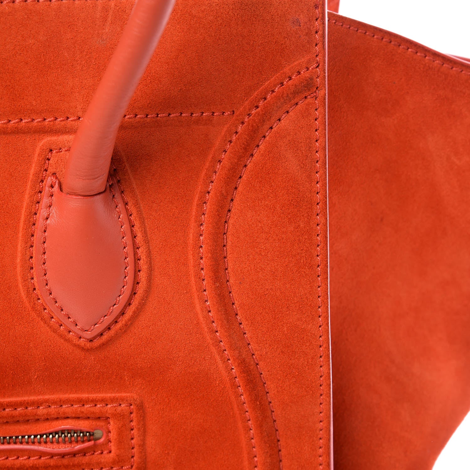 Celine Nubuck Medium Phantom Luggage Bright Orange 25 of 27