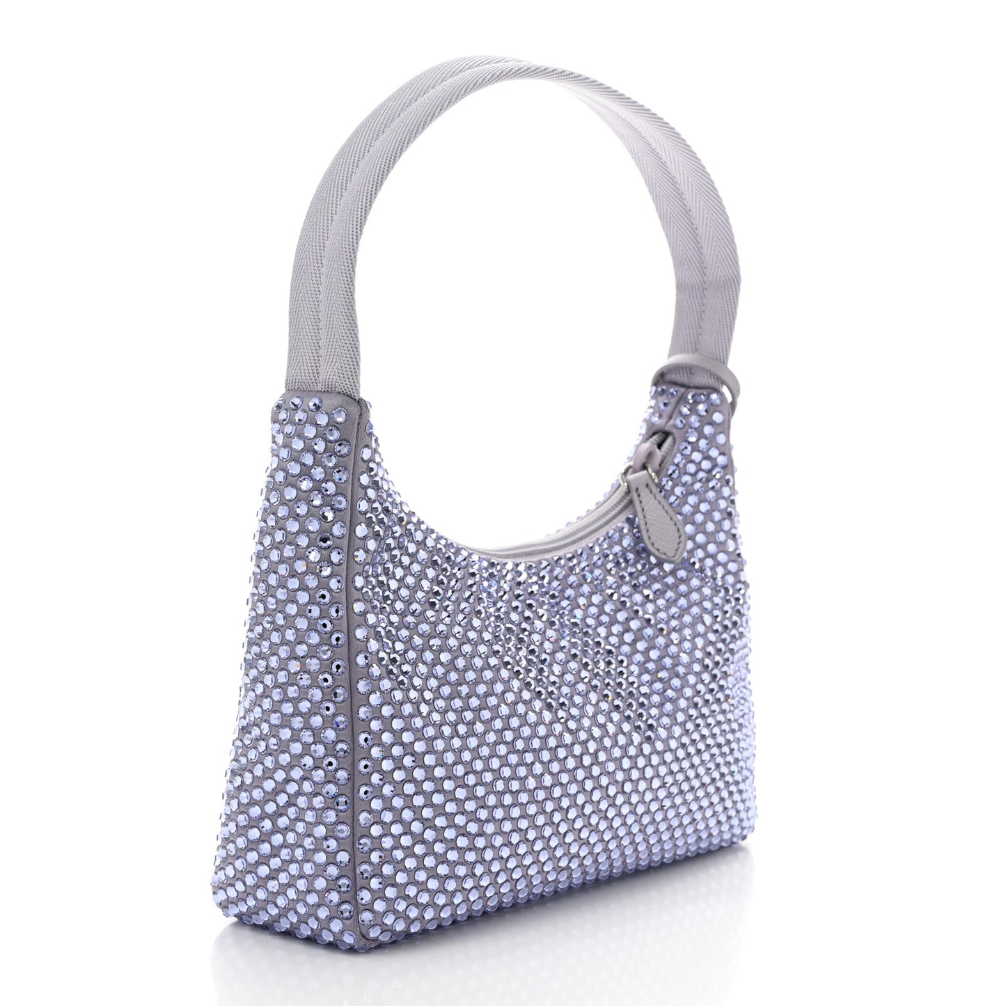 Satin Crystal Mini Re-Edition 2000 Bag Glicine