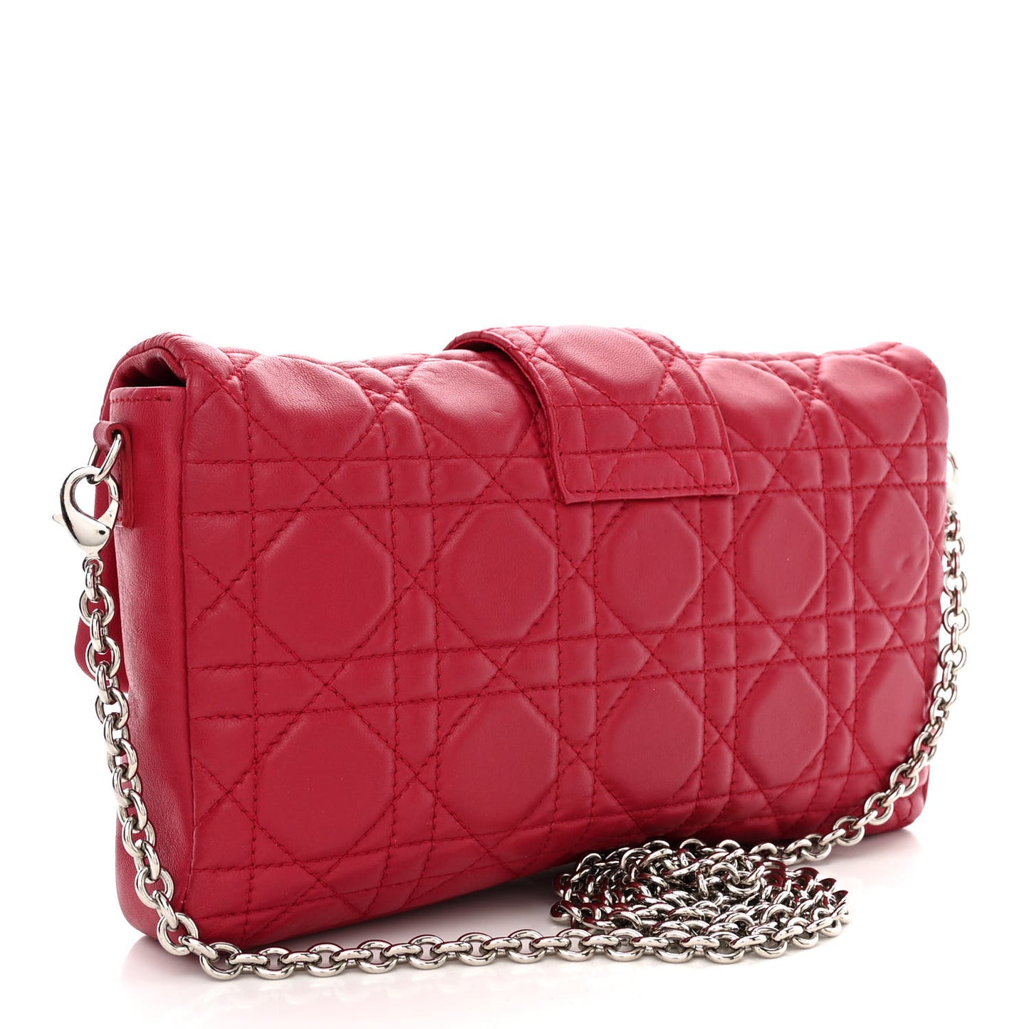 Lambskin Cannage Miss Dior Promenade Pouch Fuchsia