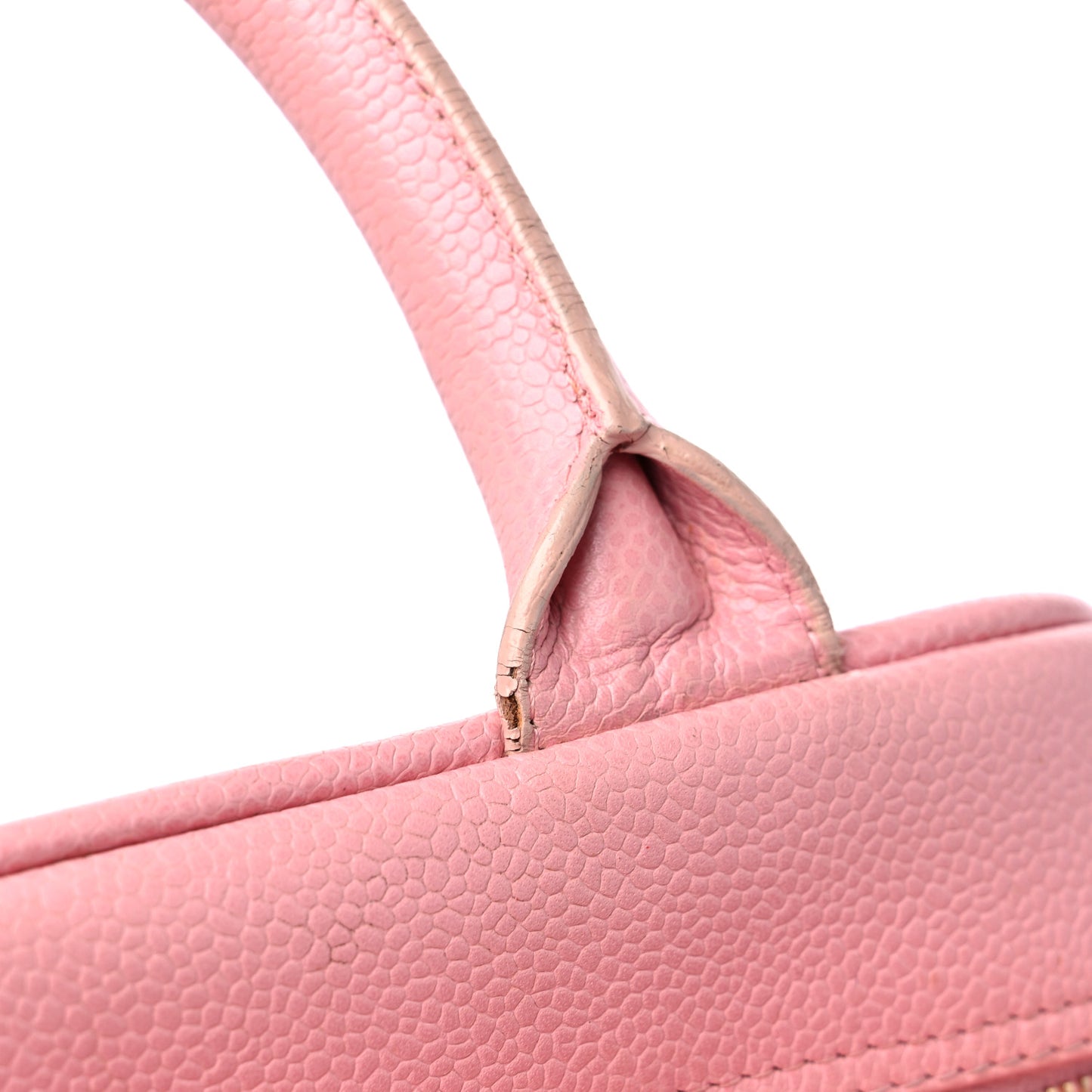 Caviar Quilted Small Bowler Pink