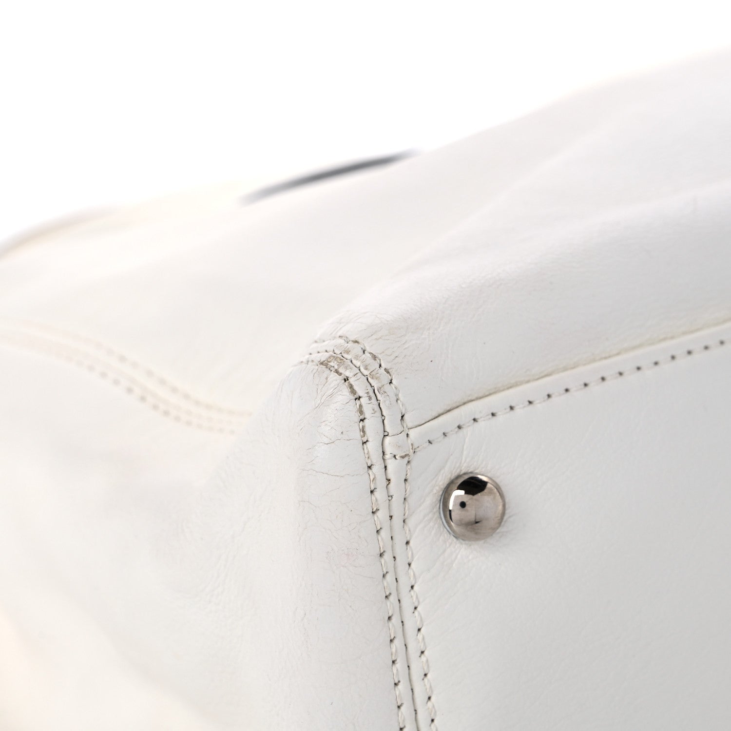 Chanel Lambskin Executive Cerf Shopper Tote White 10 of 16