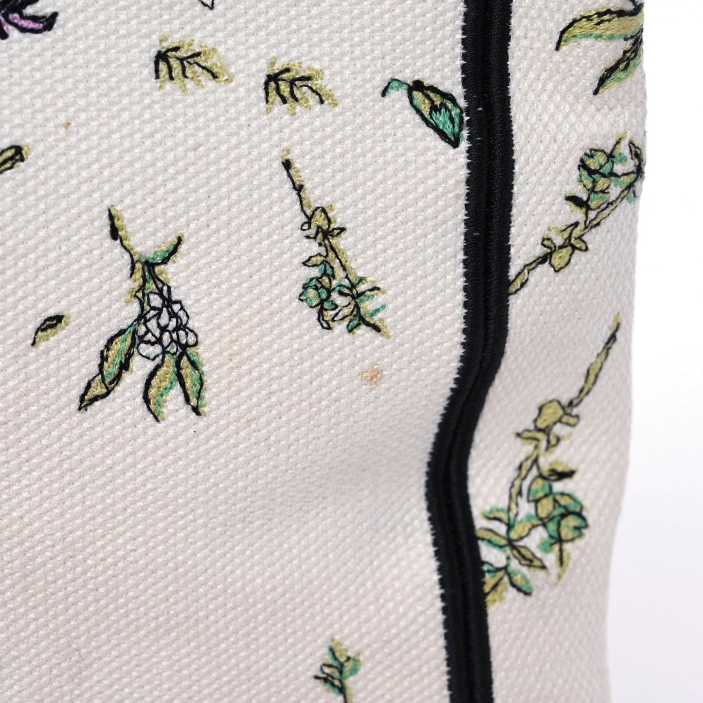 Canvas Embroidered Large D-Constellation Book Tote Latte Multicolor