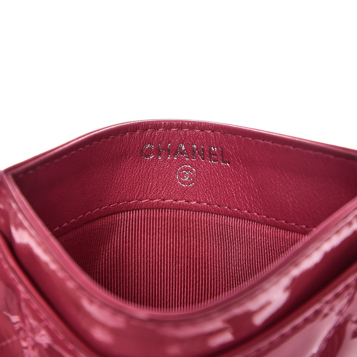Chanel Patent Quilted Card Holder Fuchsia 6 of 14
