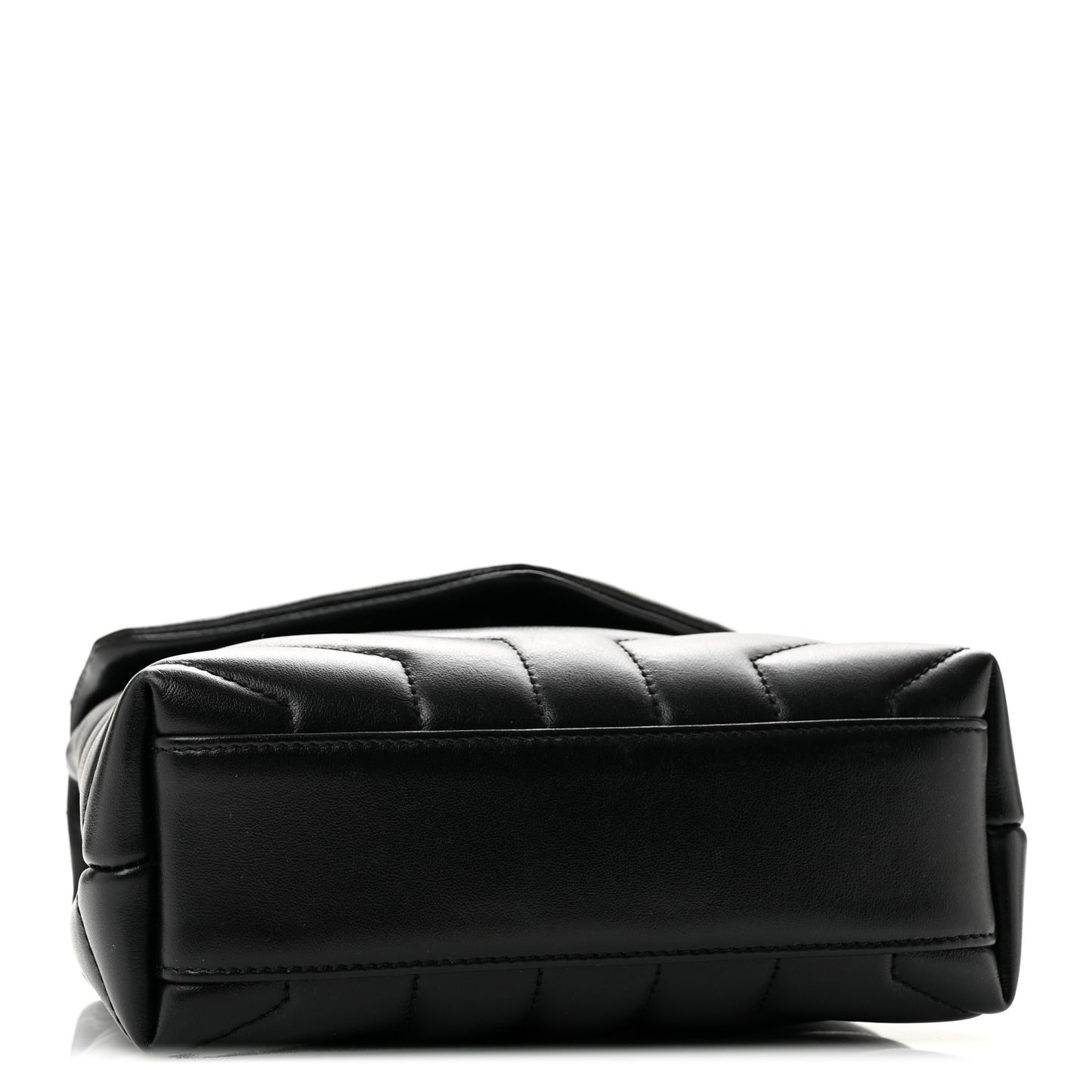 Calfskin Y Quilted Monogram Monochrome Toy Loulou Crossbody Bag Black