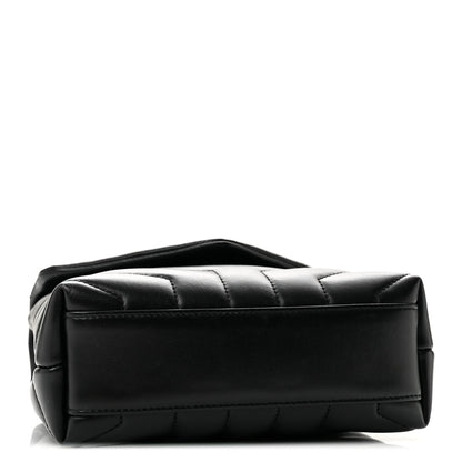 Saint Laurent Calfskin Y Quilted Monogram Monochrome Toy Loulou Crossbody Bag Black 3 of 11