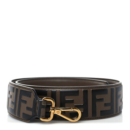 Fendi Vitello Century Bi-Color FF 1974 Embossed Strap You Maya Black 1 of 7