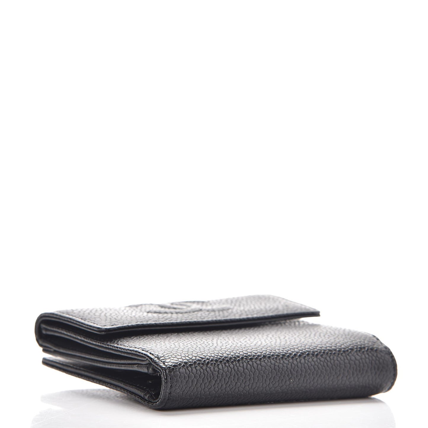 Caviar Timeless CC Compact Flap Wallet Black