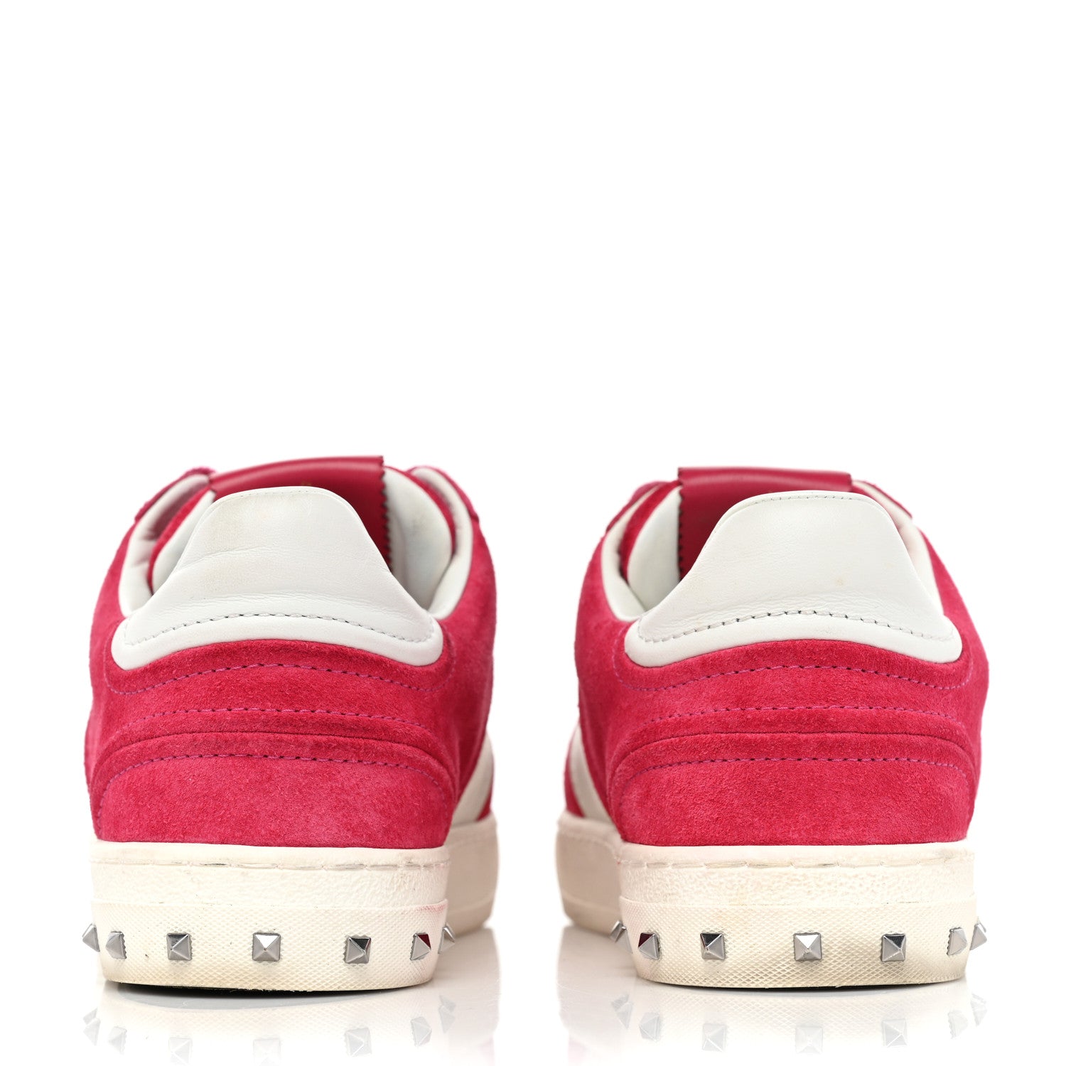Valentino Garavani Suede Womens Flycrew Sneakers 36.5 Shadow Pink Optic White 4 of 13