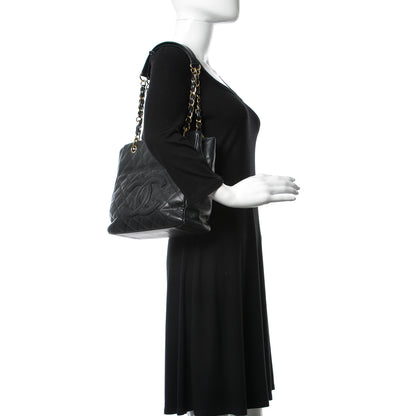 Chanel Caviar Quilted Petit Shopping Tote PST Black 2 of 14