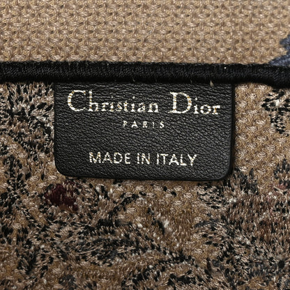 Christian Dior Canvas Embroidered Jardin D'Hiver Medium Book Tote Beige Multicolor 6 of 9