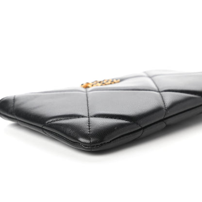 Chanel Goatskin Quilted Small Chanel 19 Pouch Black 6 of 11