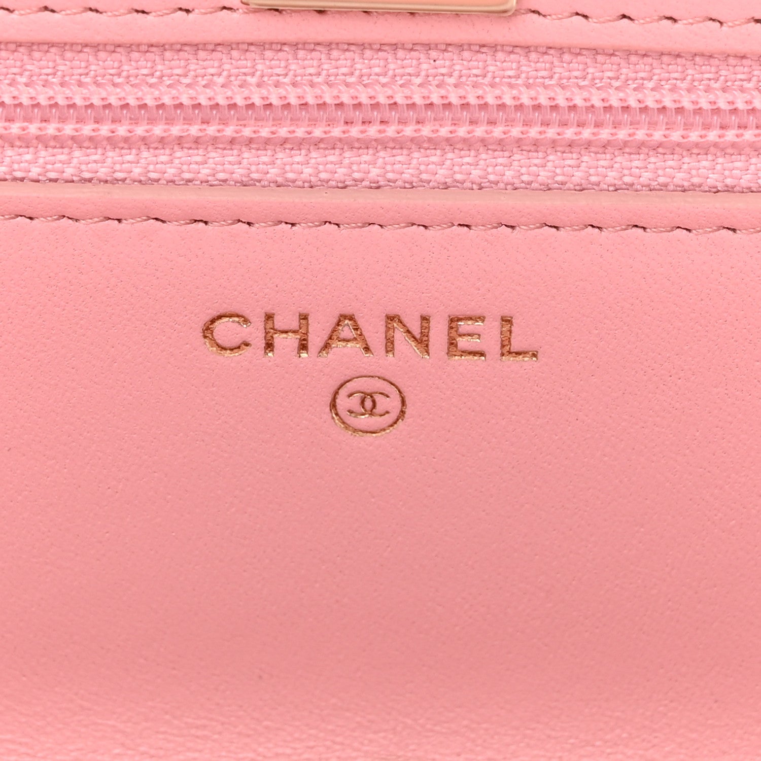 Chanel Lambskin Quilted Trendy CC Wallet On Chain WOC Pink 7 of 12