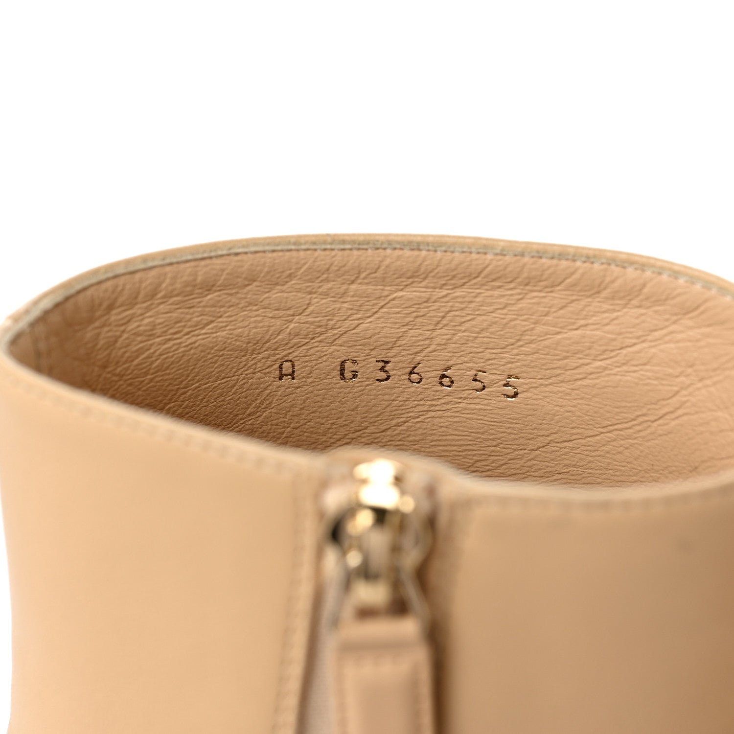 Chanel Lambskin Double Stack Chain Cap Toe Boots 38 Beige Black 8 of 9