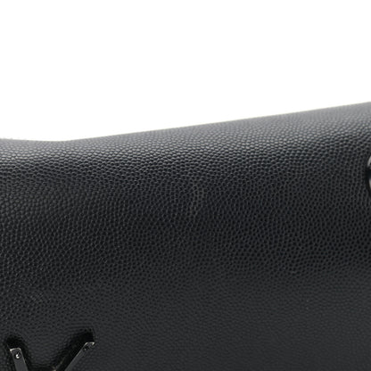 Saint Laurent Grain De Poudre Medium West Hollywood Monogram Fold-Over Black 11 of 18