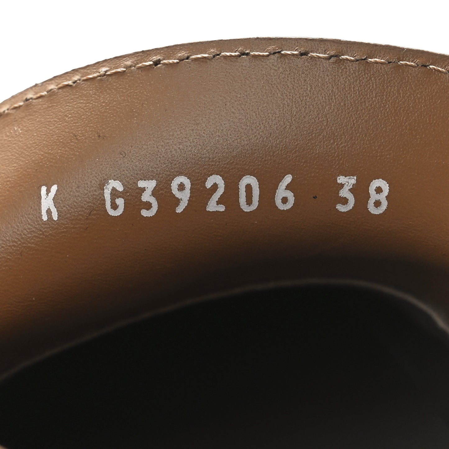 Calfskin CC Platform Loafers 38 Beige