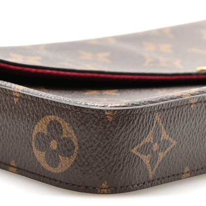 Louis Vuitton Monogram Pochette Felicie Chain Wallet Fuchsia 9 of 12