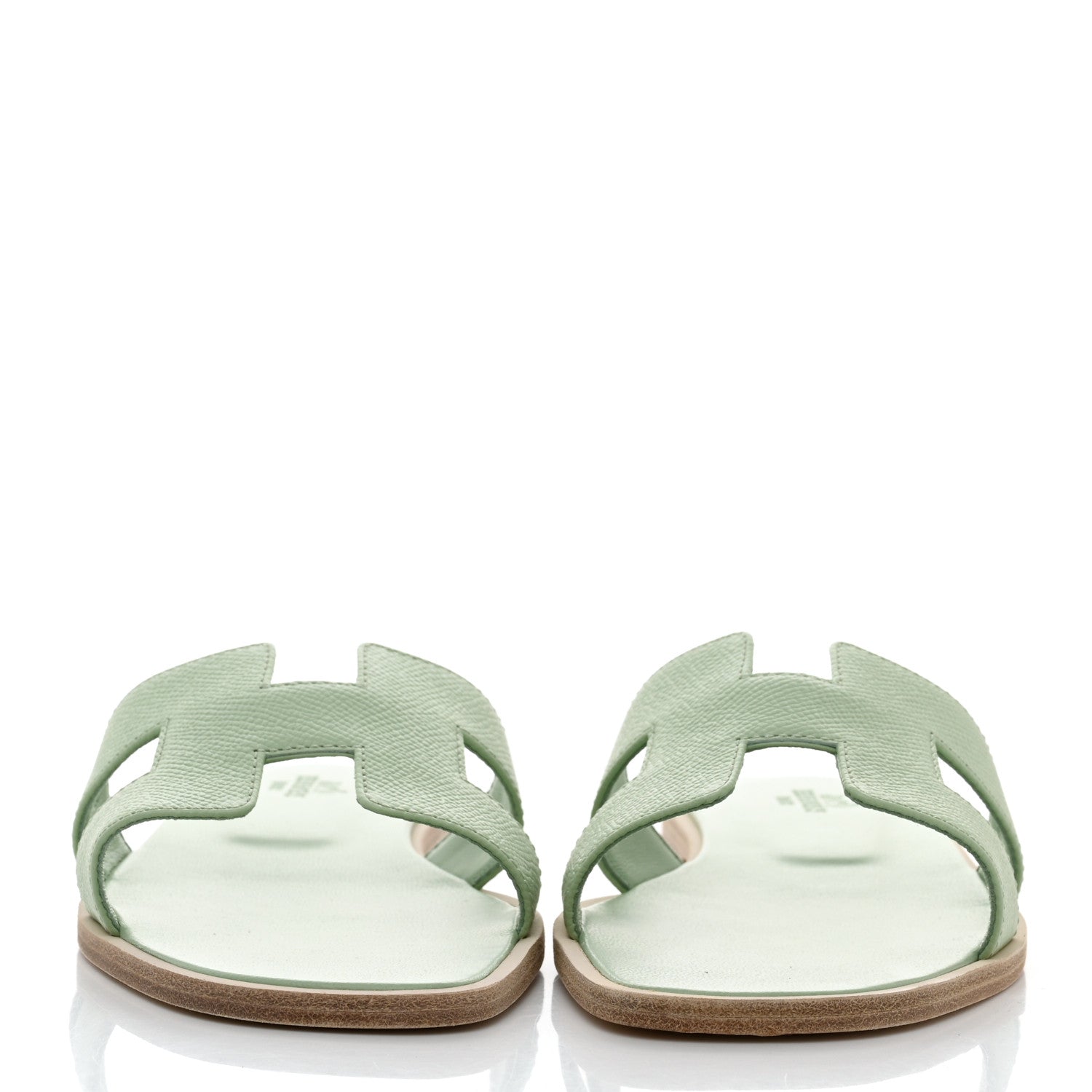 Hermes Epsom Oran Sandals 38 Vert Jade 2 of 8