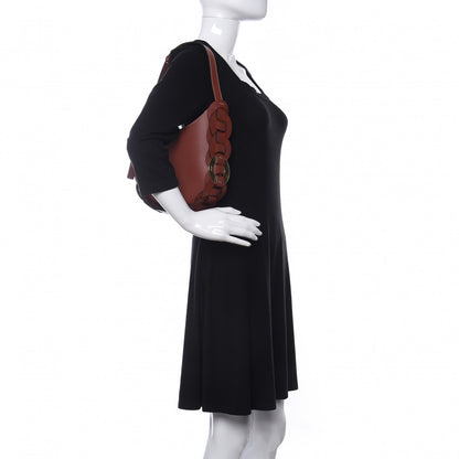 Chloe Small Grain Smooth Calfskin Small Darryl Hobo Sepia Brown 2 of 9