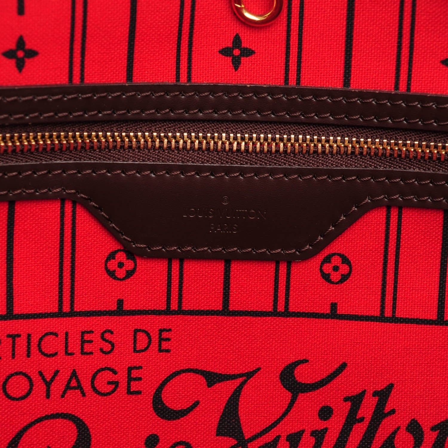 Louis Vuitton Damier Ebene Neverfull MM 6 of 9