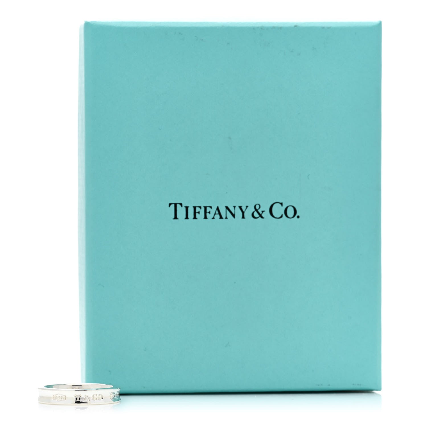 Tiffany Sterling Silver Narrow 1837 Band Ring 53 6.25 5 of 5