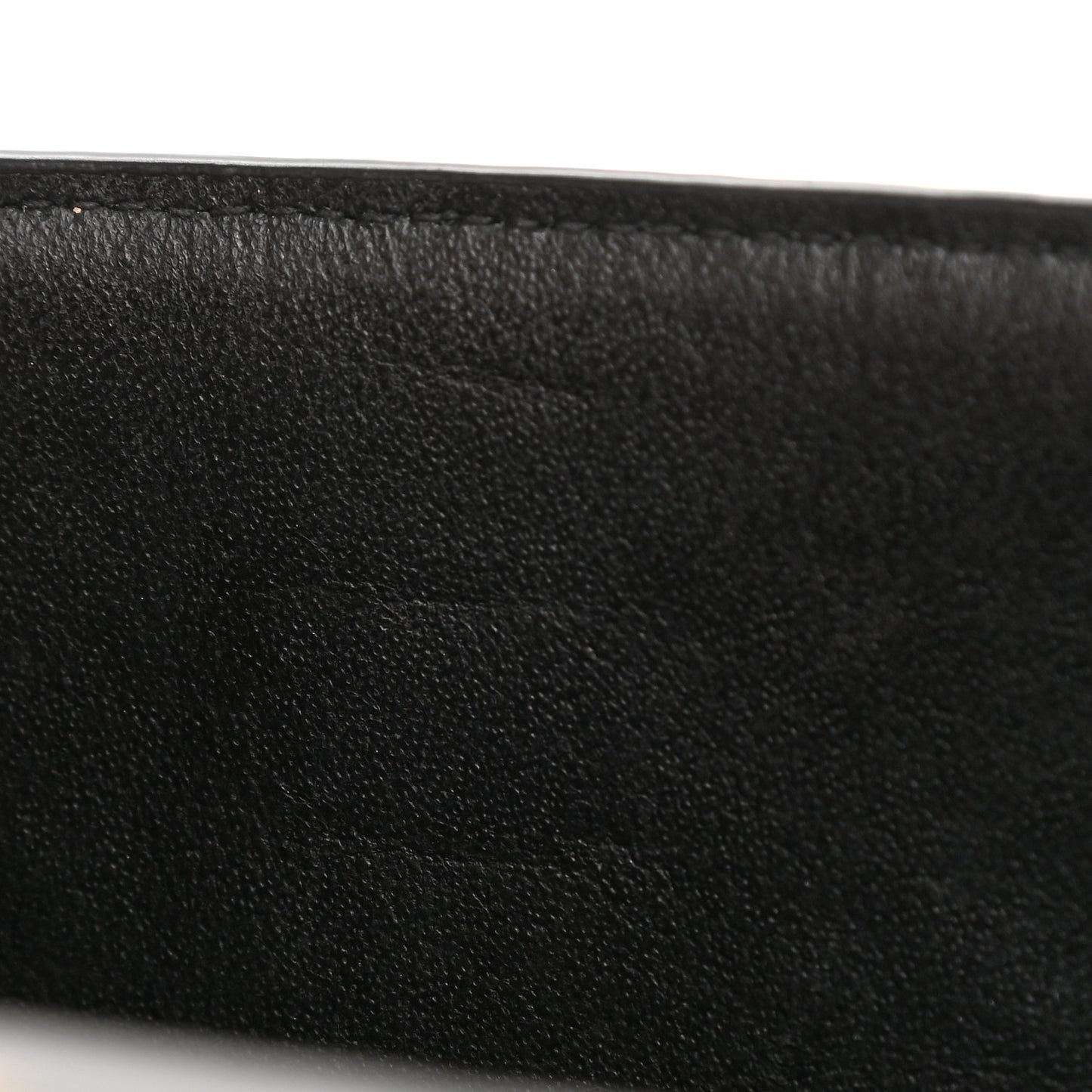 Calfskin Crocodile Embossed Monogram Cassandra Chain Wallet Black