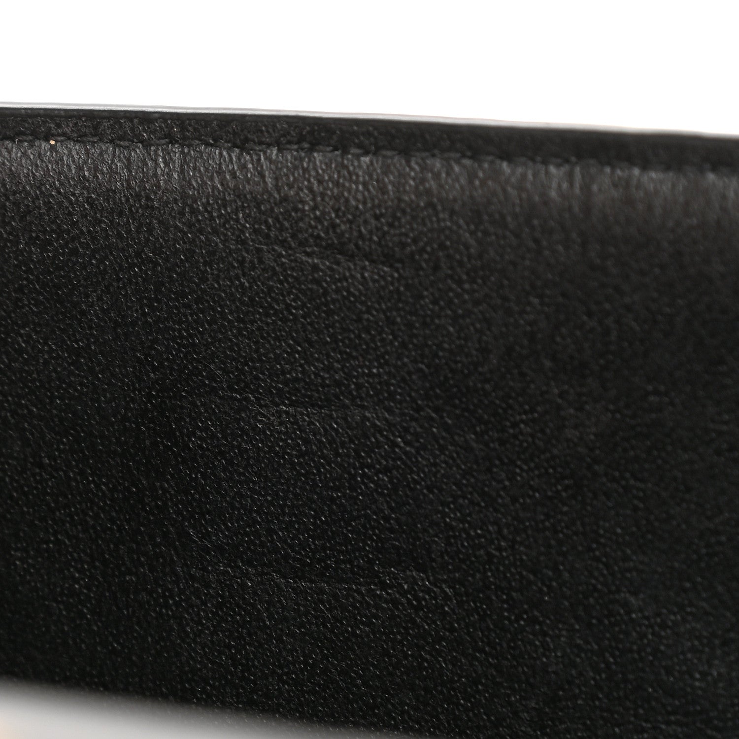 Saint Laurent Calfskin Crocodile Embossed Monogram Cassandra Chain Wallet Black 12 of 14