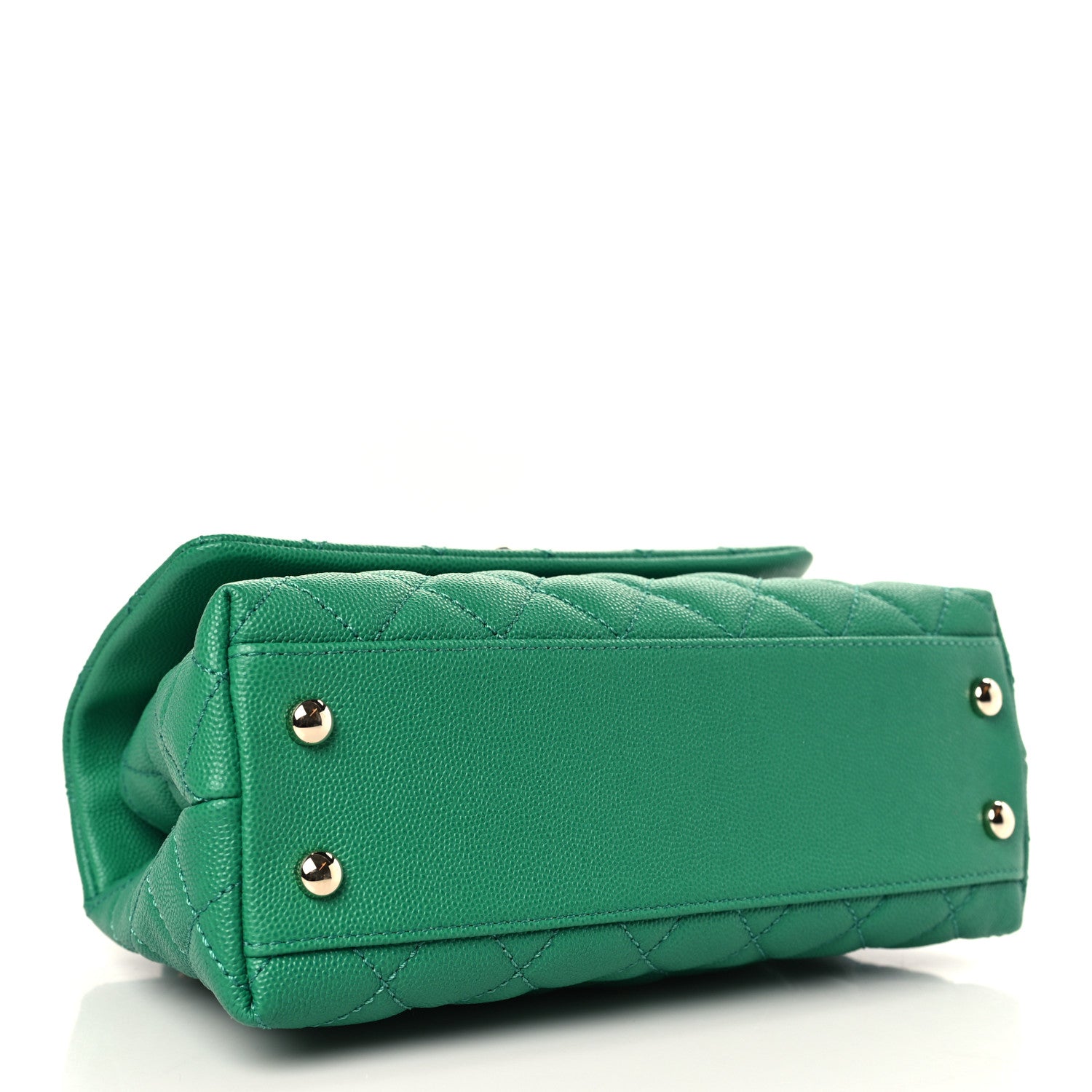Chanel Caviar Quilted Mini Coco Handle Flap Green 4 of 9