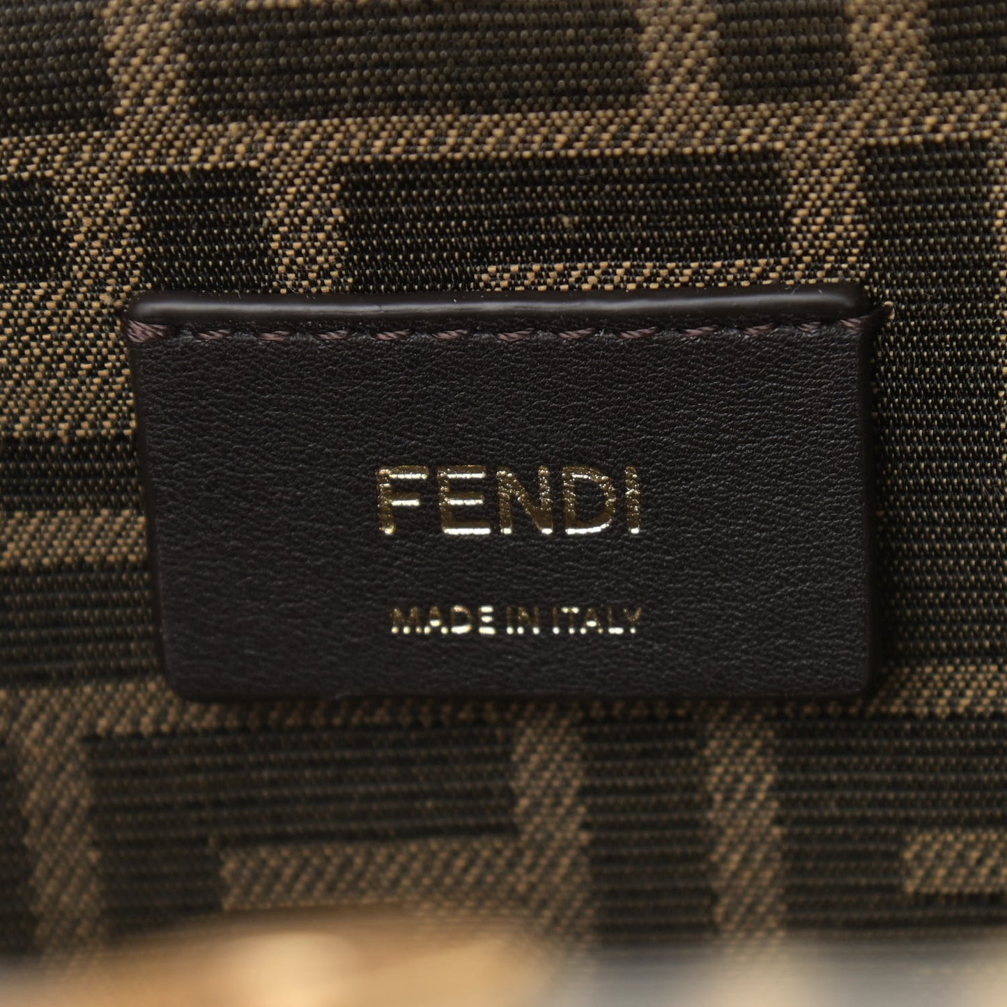 Shiny Nappa Small Fendi First Caramello