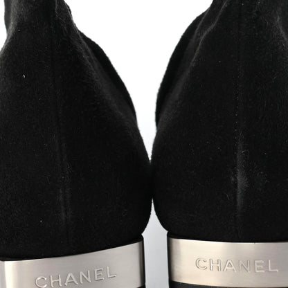 Chanel Suede CC Cap Toe Boots 35.5 Black 13 of 13