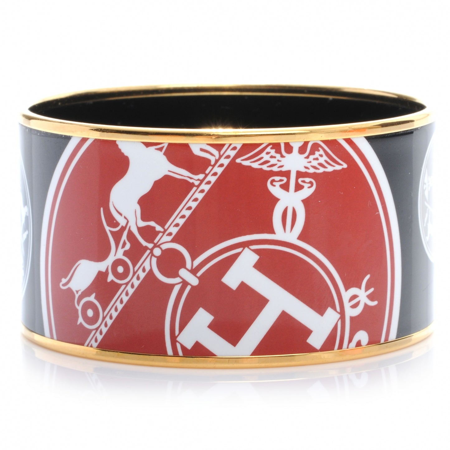 Enamel Printed Ex Libris Extra Wide Bracelet 65