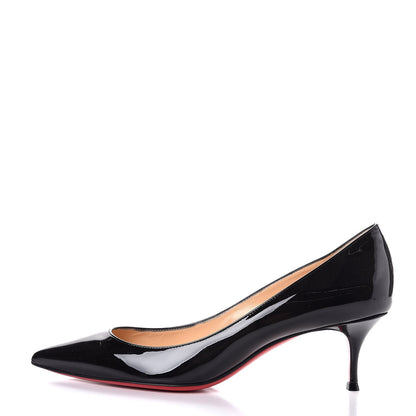Christian Louboutin Patent Pigalle Follies 55 Pumps 39 Black 1 of 8