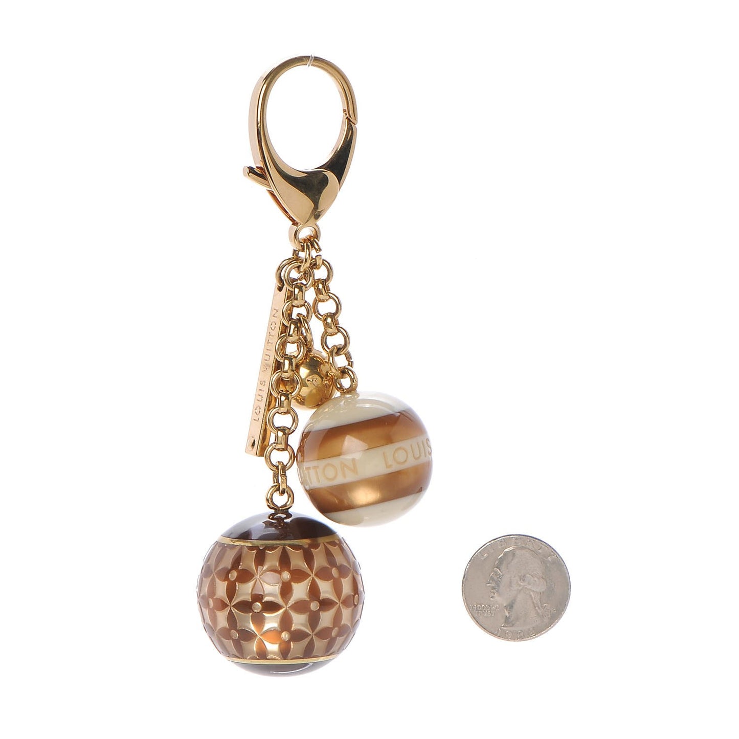 Mini Lin Croisette Bag Charm Beige
