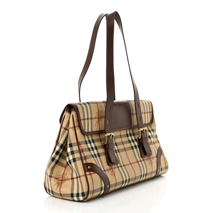 Burberry Haymarket Check Buckle Satchel 3 of 12