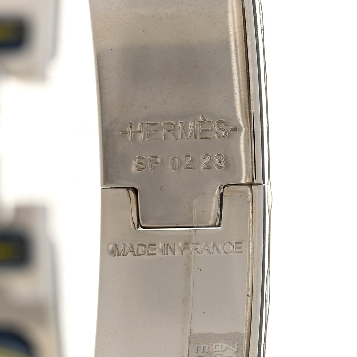 Hermes Enamel Printed Narrow Bouquets Selliers Clic Clac H Bracelet PM Ecume 4 of 5
