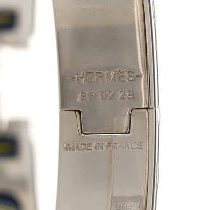 Hermes Enamel Printed Narrow Bouquets Selliers Clic Clac H Bracelet PM Ecume 4 of 5