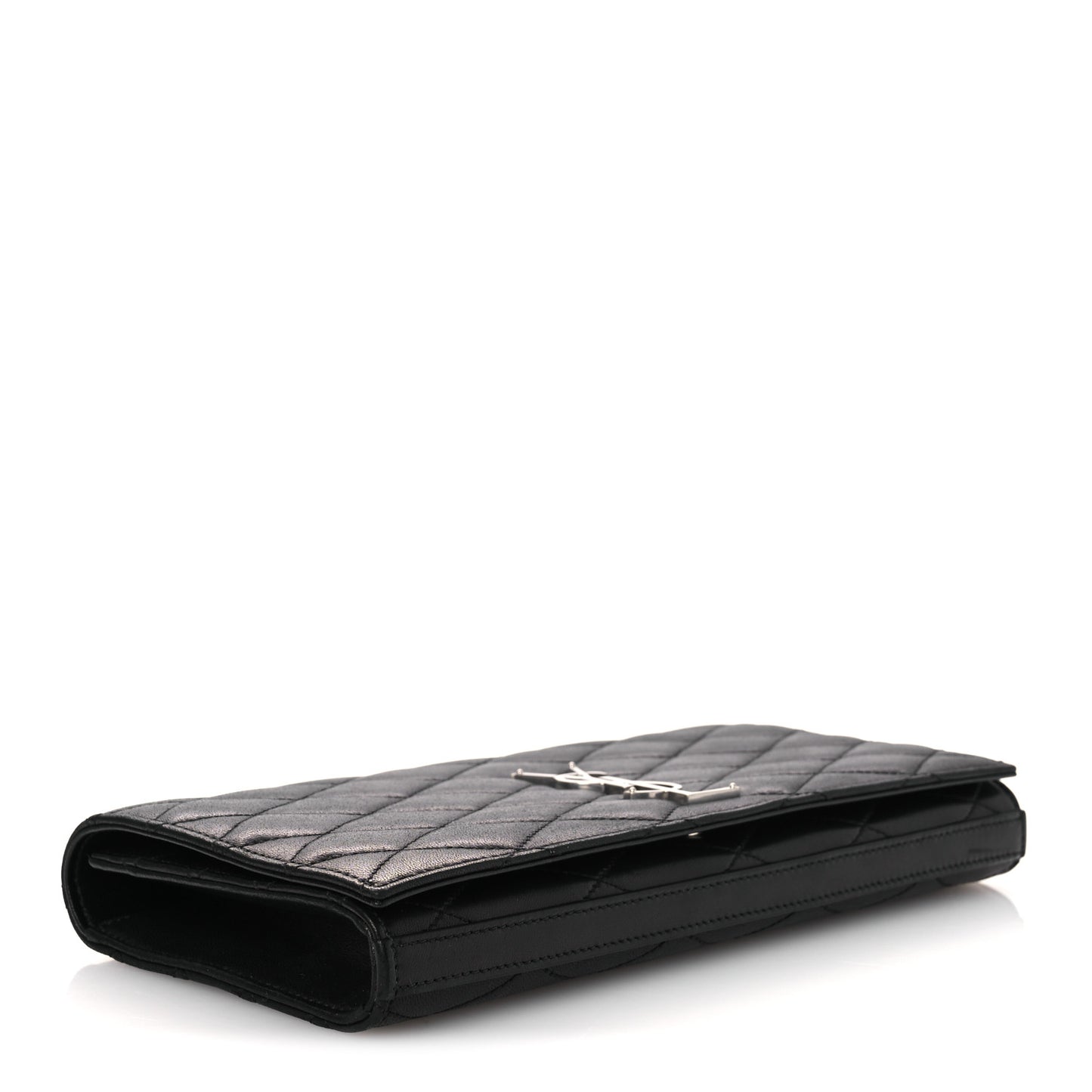 Lambskin Quilted Kate Clutch Black