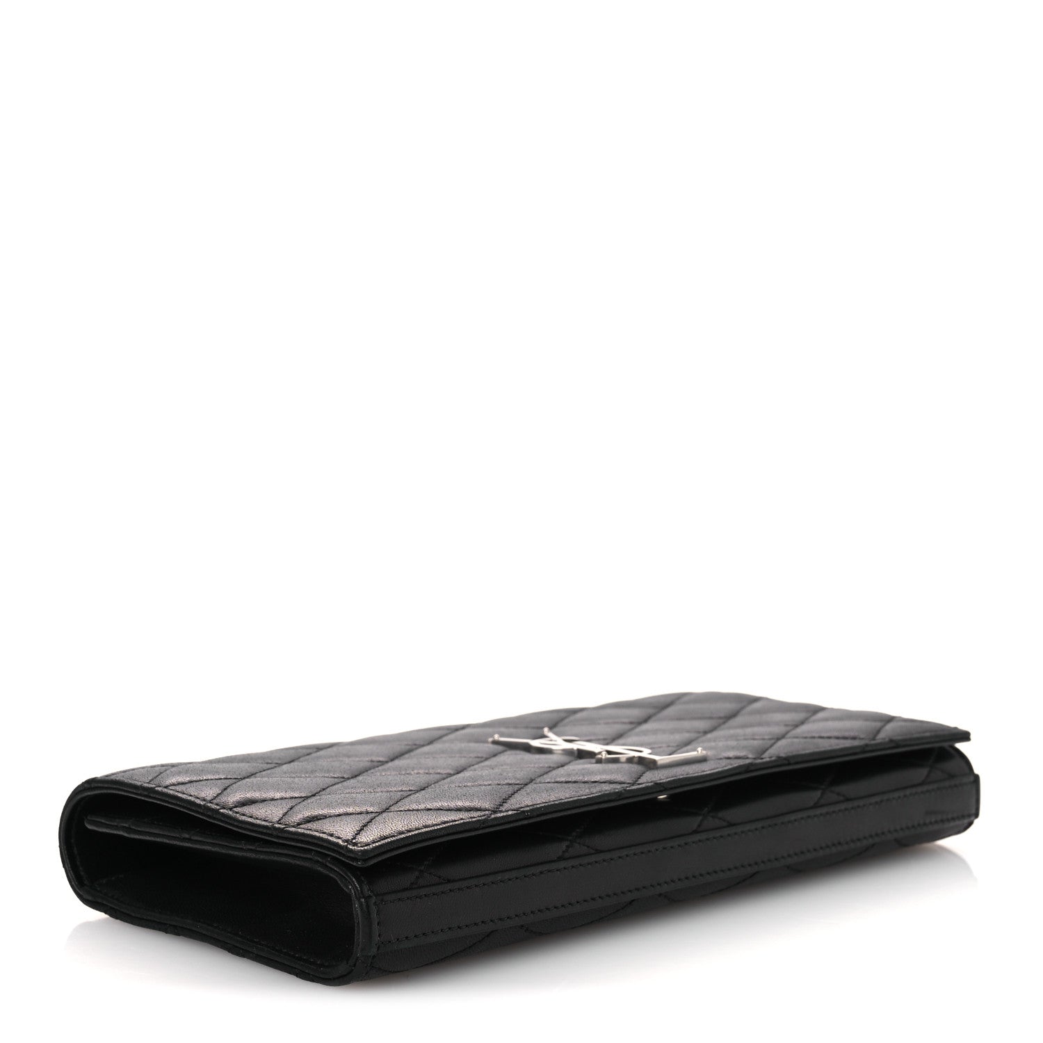Saint Laurent Lambskin Quilted Kate Clutch Black 4 of 11