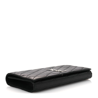 Saint Laurent Lambskin Quilted Kate Clutch Black 4 of 11